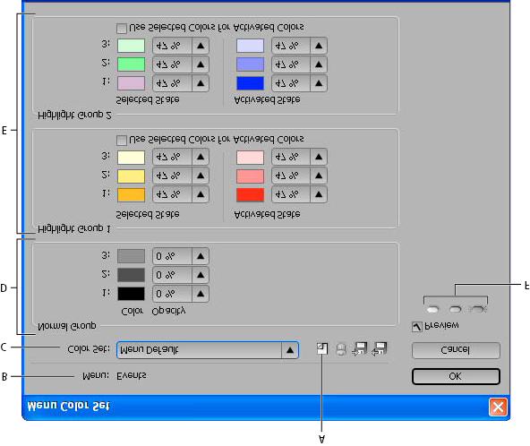 Menu color sets About color sets for menus Define a menu color set Automatic color set Base a new color set on the Automatic color set Assign color sets and highlight groups Share color sets between