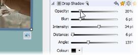 3. Adjust the effect by moving the sliders.