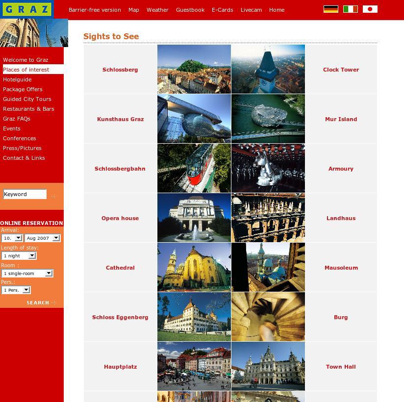 Example Information Object Graz Tourist Guide Information Realization http://cms.graztourismus.