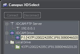 2 Select the drive where the device connected to i.link.