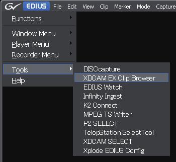 Importing XDCAM EX Clip Notes Before importing XDCAM EX clips, you need to