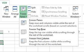 You can also freeze the headers on your sheet- this is useful if you have a LOT of data but you want your headers to always be visible.