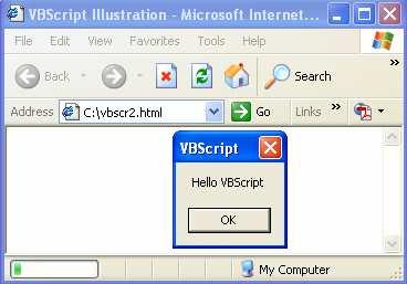 4.3.2 VBScript VBScript is fully compatible to internet explorer. Using VBScript, user can design buttons, menus, dialog boxes and interactive inputs.
