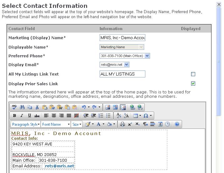 OFFICE CONTACT INFORMATION Once you have signed in, make sure that the contact information displayed for your office is correct. 1. In the left navigation menu, click on Configuration.