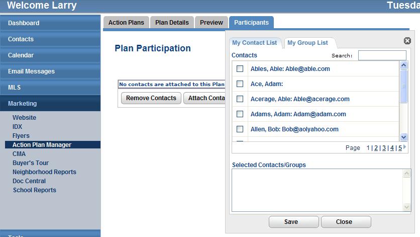 Action Plan Manager, review plans and