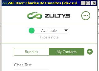 The newly created contact will be in the My Contacts area of the Buddy screen: To edit or