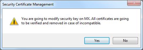 3. Click OK to the following popup message. Technical Publications 4. Verify Security Key is successfully installed.