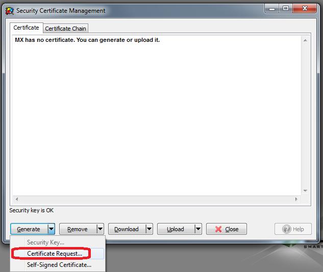 3.5 Generate a Request for a Certificate from a Certificate Authority 1.