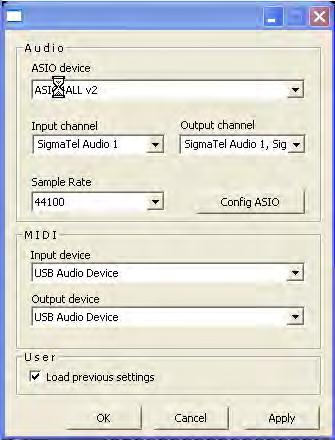 4. Standalone Application The GTR Standalone application requires ASIO drivers on Windows or Core Audio on Mac OS-X. GTR3.