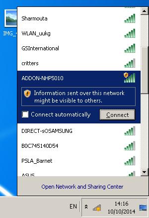 adapter or click on the WLAN icon ( )on the bottom-right corner. Windows 7: Windows 8: 2.