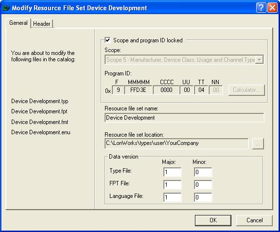 3. Enter the following information about the resource file set: Scope/Program ID Locked Scope Program ID Prevents modification of the scope or program ID template for this resource file set.