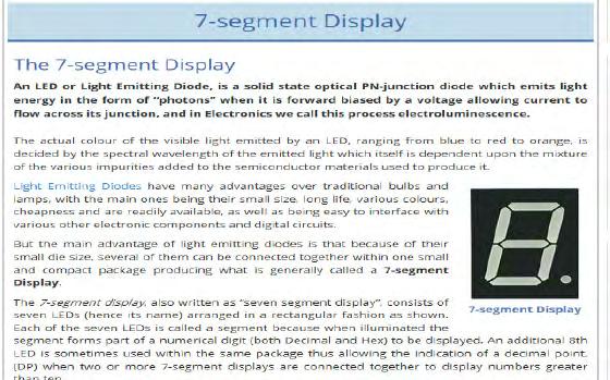 7-segment LED displays Tutorial about LED displays (output devices).
