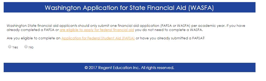 Create new account Step 2 Answer another FAFSA Eligibility Question.
