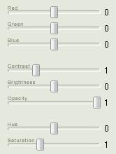 INTERFACE 4. Colors section This section contains advanced colors changing functions. The values of these functions are changed separately for each item from the Items list.