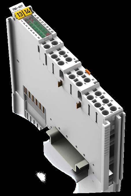 in 16-channel housing, 12 mm wide Four additional potential connections