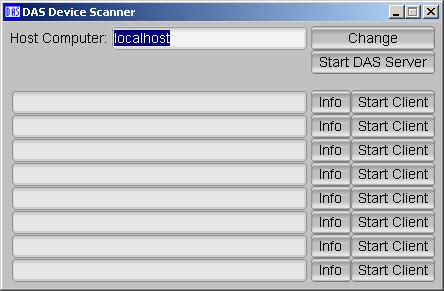 If DAS device scanner does not show any device, start the appropriate DAS server Incase you