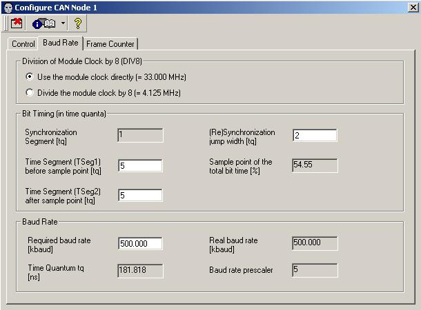 HOT Exercise CAN_ - DAvE Configurations A MultiCAN settings Configure CAN Node Baud