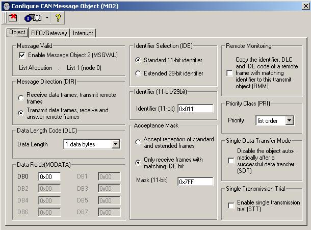 HOT Exercise CAN_ - DAvE Configurations A MultiCAN settings Configure CAN Message Object (M02)