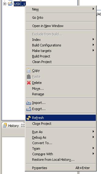 HOT Exercise CAN_ Tasking VX Toolset Refresh files in the project Right click on CAN_ in the navigator Select Refresh