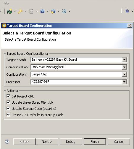 HOT Exercise CAN_ Tasking VX Toolset Set Target Board Configuration for Project ADC_ Click on Select