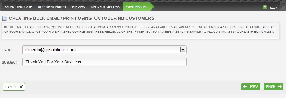 To field. If your email address does not populate in the From field, please refer to the Setting Up Email in Catalyst guide.