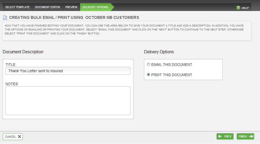 On the next tab you will be able to enter a title for the file and select your Delivery