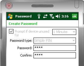 Please insert a new PIN in Password and Confirm.