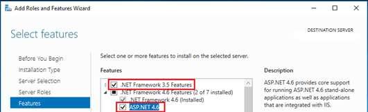 Wisdom Install Web Server (IIS) Fiserv In the Features section, check