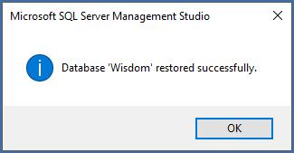 Validate files and path and then click OK to start restore. Wisdom.