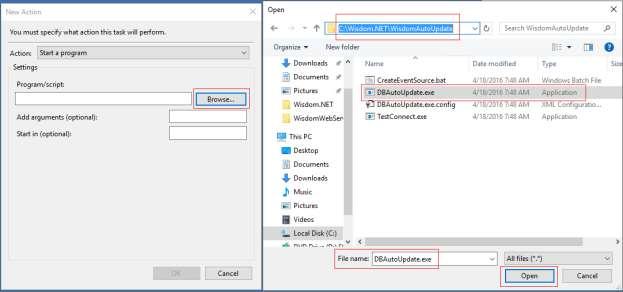 NET\WisdomAutoUpdate folder (it may be on a data drive) and select the program
