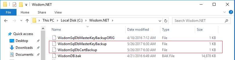 In the SQL transaction below, change the C drive letter if the Wisdom.NET folder is on a data drive. There are two places to change the drive letter.