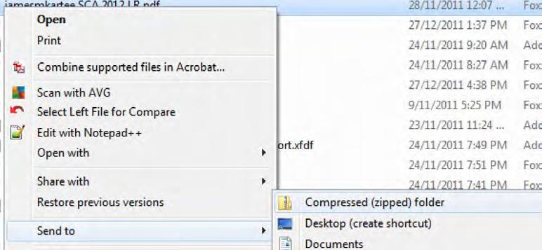 In windows, you can easily zip your file by right-clicking on the file name in Windows Explorer and selecting Send to => Compressed (zipped) folder from the popup menu.