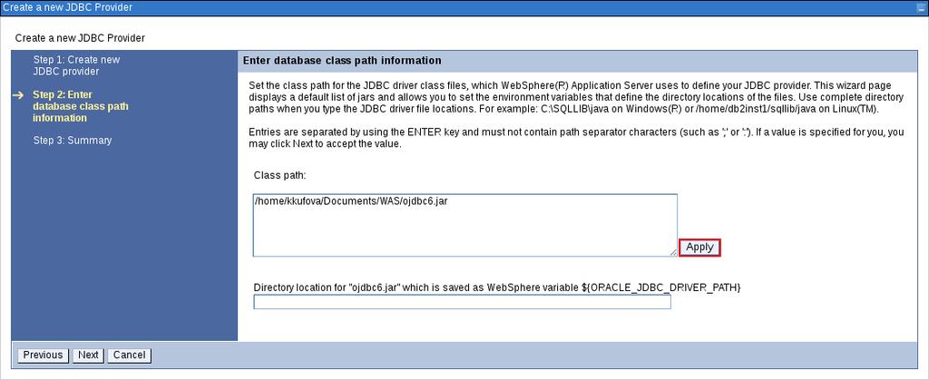 Red Hat JBoss BPM Suite 6.4 IBM WebSphere Installation and Configuration Guide Figure 3.10.