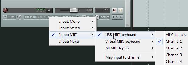 Right-click the label of your midi keyboard and select Enable input. Do the same in the window below, for midi output.