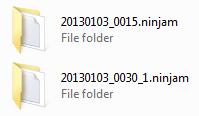 After a jam, browse to that folder and see the various folders created.