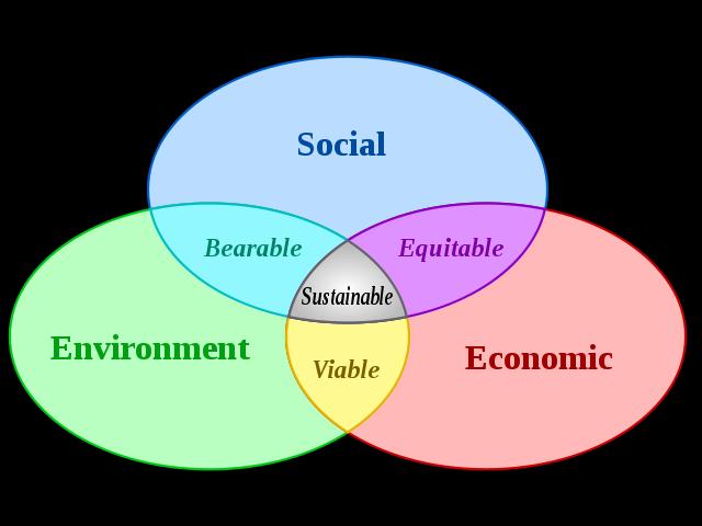 The 3 pillars of sustainability Sustainability = meet the needs of the present without compromising the ability