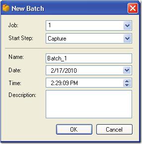 Chapter 2 Batch Creation Taking and Opening Batches To assume ownership of one or more batches and subsequently open the batch(es), highlight the batch(es) in the Batches Waiting list, and then click