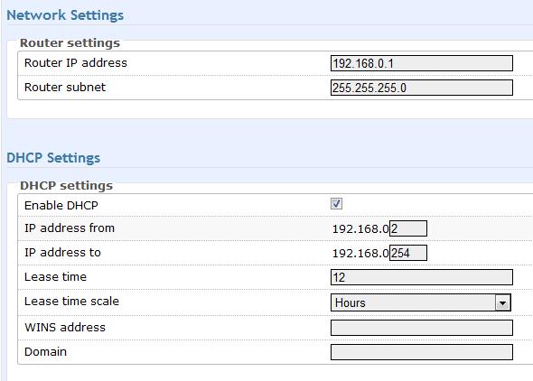 Check the box to enable the DHCP server on your router. Uncheck to disable this function Enabled DHCP server allows configuring IP addresses pool that will be assigned by the router.
