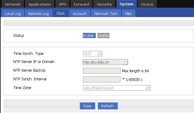 5.7.4 Clock Step 1 Log-on WEB GUI of H8951 3G/4G router.