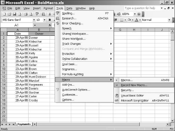 Record a Macro You can save time by using the macro recorder and letting Excel write much of your programming code for you.