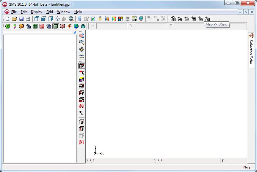 2 GMS User Interface Start with looking at the different parts of the GMS user interface (Figure 4).