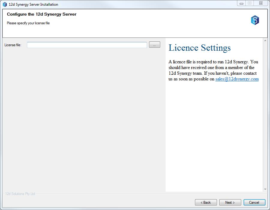 2.11 Install Your Licence File You will have been provided with a