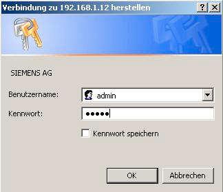 Then the following log-on screen is displayed -for example, in the Microsoft Internet Explorer.