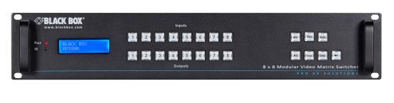 external control, and IP control with Web interface I/O cards for HDMI, DVI, VGA, analog