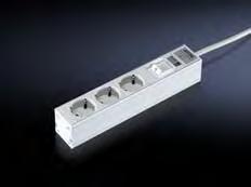 Power supply Socket strips 1 2 3 4 5 6 Socket strips in an aluminium duct The socket strips in the aluminium duct are available in various lengths with different functional elements.