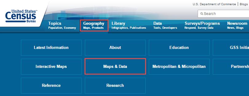 3. Under Geographic Data (bottom right), select