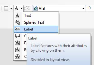 6. In the Label Tool Options window that appears, click Place label at position clicked. Now click inside Connecticut. You will see it adds a label wherever you clicked.