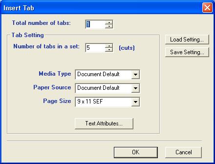 COMMAND WORKSTATION, WINDOWS EDITION 27 Insert Tab The Insert Tab feature allows you to automatically insert tab pages throughout a job.