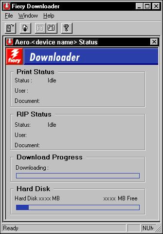 FIERY DOWNLOADER 49 Using Downloader NOTE: The Windows and Mac OS version of Downloader are fundamentally the same; differences are noted in this section.