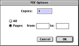 click OK. The options you set apply only to the selected file. You can set different options, or leave the default settings, for each file. Copies: Type the number of copies.